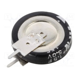 1 pcs x EATON ELECTRONICS - KVR-5R0V155-R - Supercapacitor, THT, 1.5F, 5VDC, -20÷80%, Body dim: Ø19.1x5.2mm