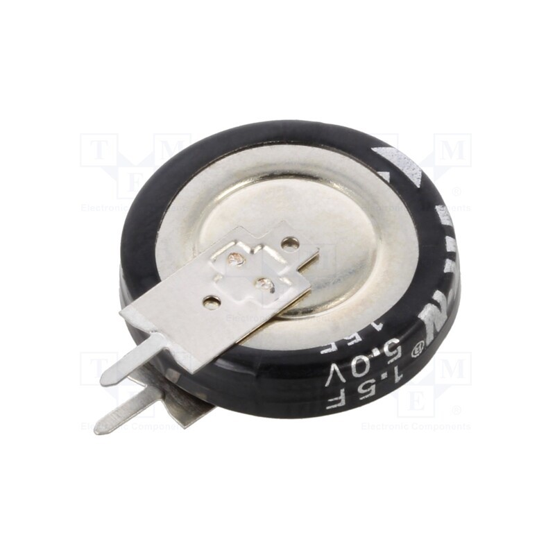1 pcs x EATON ELECTRONICS - KVR-5R0V155-R - Supercapacitor, THT, 1.5F, 5VDC, -20÷80%, Body dim: Ø19.1x5.2mm