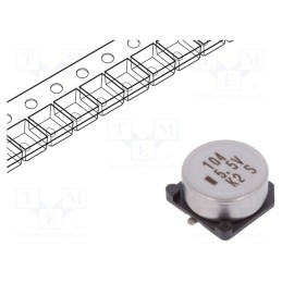 1 pcs x KEMET - FCS0H104ZFTBR24 - Supercapacitor, SMD, 0.1F, 5.5VDC, -20÷80%, Body dim: Ø10.7x5.5mm