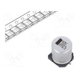 1 pcs x VISHAY - MAL215099804E3 - Capacitor: electrolytic, SMD, 100uF, 63VDC, 10x10x12mm, ±20%, 5000h