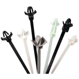 1 Bag of 1000 - HellermannTyton Cable Tie, Assembly, 225mm x 5 mm, Black Polyamide 6.6 (PA66), Pk-1000