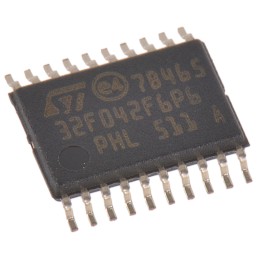 5 pcs - STMicroelectronics STM32F042F6P6, 32bit ARM Cortex M0 Microcontroller, STM32F0, 48MHz, 32 kB Flash, 20-Pin TSSOP