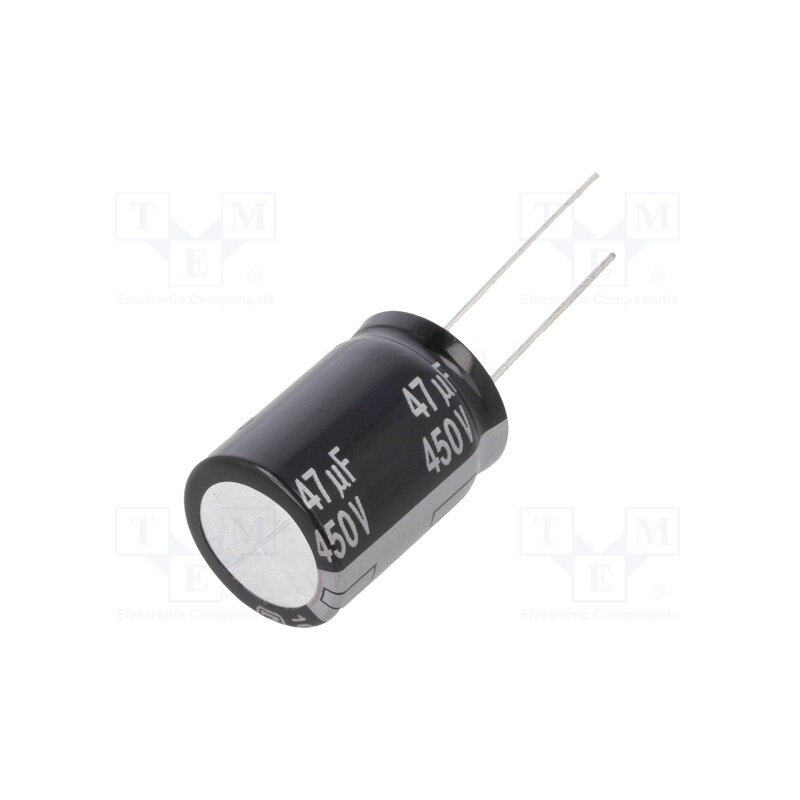 1 pcs x PANASONIC - EEUEE2W470S - Capacitor: electrolytic, THT, 47uF, 450VDC, Ø18x25mm, ±20%, 10000h