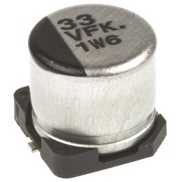 100 pcs - Panasonic 33μF Aluminium Electrolytic Capacitor 35V dc, Surface Mount - EEEFK1V330P