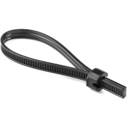1 Bag of 20000 - HellermannTyton Cable Ties, 9mm x 8 mm, Black Polyamide 6.6 (PA66)