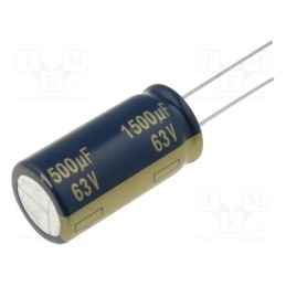 1 pcs x PANASONIC - EEUFC1J152 - Capacitor: electrolytic, low ESR, THT, 1500uF, 63VDC, Ø18x35.5mm
