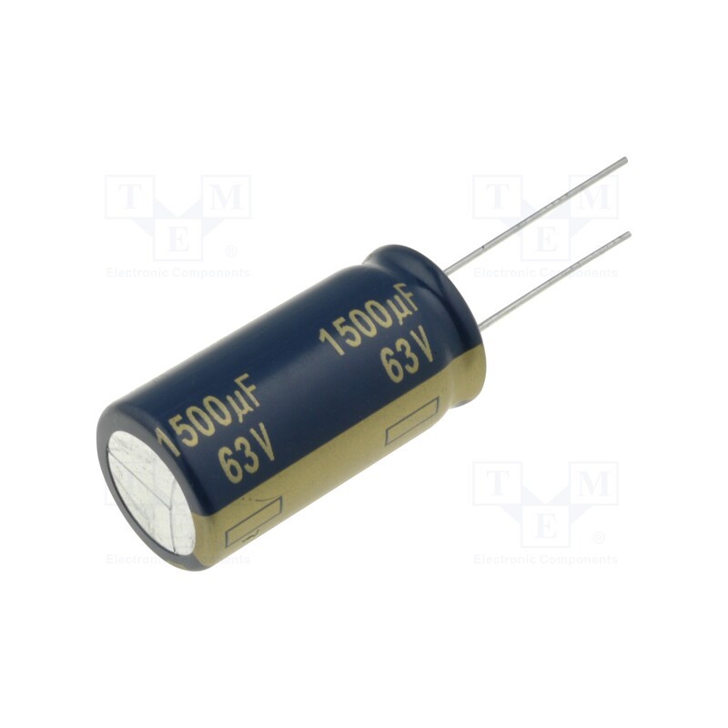 1 pcs x PANASONIC - EEUFC1J152 - Capacitor: electrolytic, low ESR, THT, 1500uF, 63VDC, Ø18x35.5mm