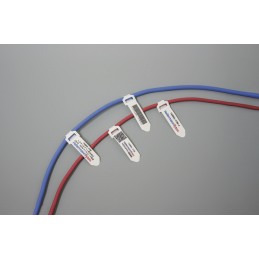 1 Bag of 240 - HellermannTyton Self Adhesive White Cable Tie Mount 210 (Liner) mm x