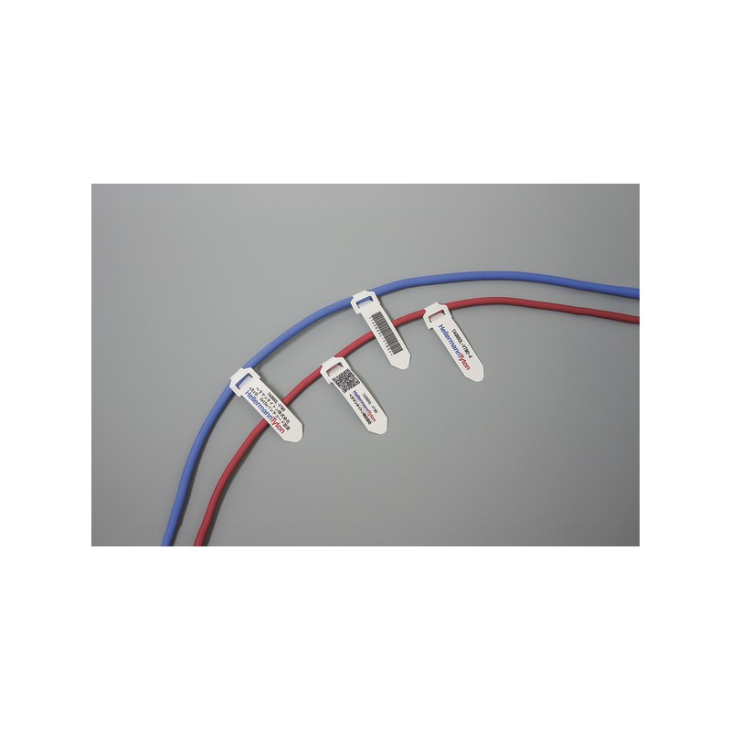 1 Bag of 240 - HellermannTyton Self Adhesive White Cable Tie Mount 210 (Liner) mm x