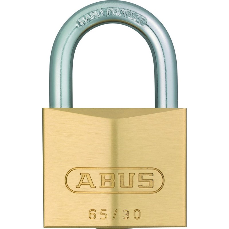 1 pcs - ABUS Key Weatherproof Brass Padlock, 5mm Shackle, 30mm Body