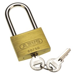 1 pcs - ABUS Key Weatherproof Brass, Steel Padlock, Keyed Alike, 8mm Shackle, 50mm Body