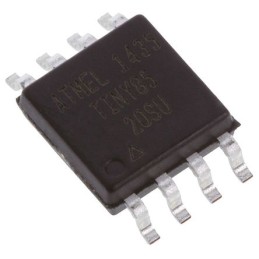 5 pcs - Microchip ATTINY85-20SU, 8bit AVR Microcontroller, ATtiny85, 20MHz, 8 kB Flash, 8-Pin SOIJ