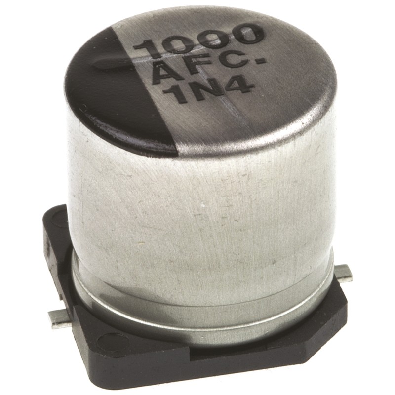 50 pcs - Panasonic 1000μF Electrolytic Capacitor 10V dc, Surface Mount - EEEFC1A102P