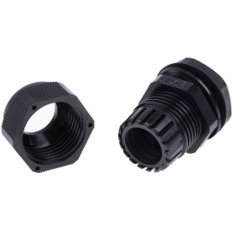 1 Bag of 5 - RS PRO Black Nylon Cable Gland, M25 Thread, 13mm Min, 18mm Max, IP68