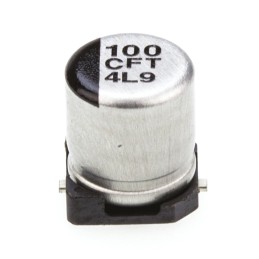 50 pcs - Panasonic 100μF Aluminium Electrolytic Capacitor 16V dc, Surface Mount - EEEFT1C101AR