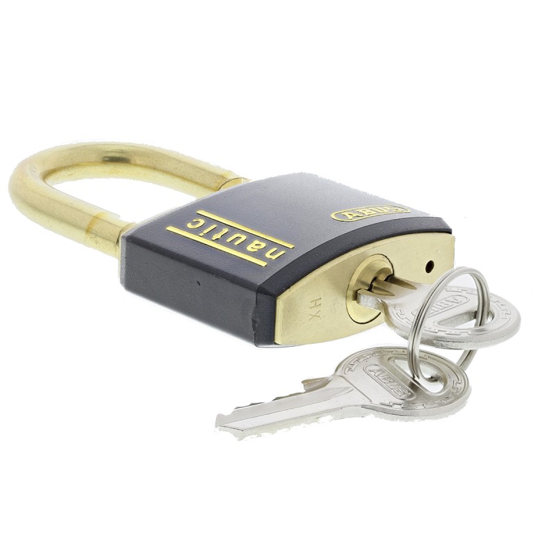 1 pcs - ABUS Key Weatherproof Brass Safety Padlock, 6mm Shackle, 40mm Body