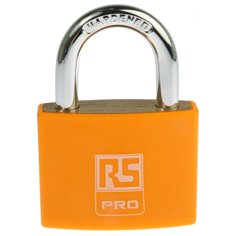 1 pcs - RS PRO Key Weatherproof Brass Padlock, 6mm Shackle, 43mm Body