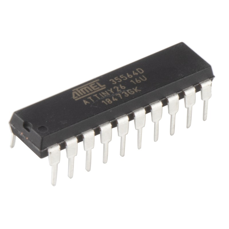 5 pcs - Microchip ATTINY26-16PU, 8bit AVR Microcontroller, ATtiny26, 16MHz, 2 kB Flash, 20-Pin PDIP