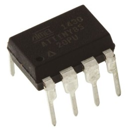 5 pcs - Microchip ATTINY85-20PU, 8bit AVR Microcontroller, ATtiny85, 20MHz, 8 kB Flash, 8-Pin PDIP