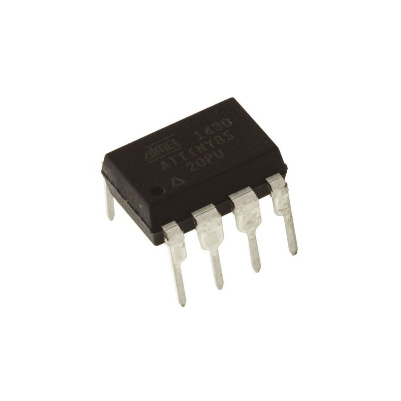 5 pcs - Microchip ATTINY85-20PU, 8bit AVR Microcontroller, ATtiny85, 20MHz, 8 kB Flash, 8-Pin PDIP