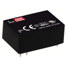 1 pcs - MEAN WELL Switching Power Supply, IRM-01-24, 24V dc, 42mA, 1W, 1 Output, 120 - 430 V dc, 85 - 305 V ac