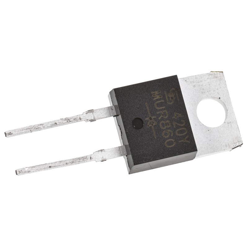 5 pcs - Taiwan Semi 600V 8A, Silicon Junction Diode, 2-Pin TO-220AC MUR860 C0