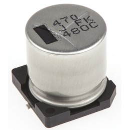 5 pcs - Panasonic 470μF Aluminium Electrolytic Capacitor 63V dc, Surface Mount - EEVFK1J471M