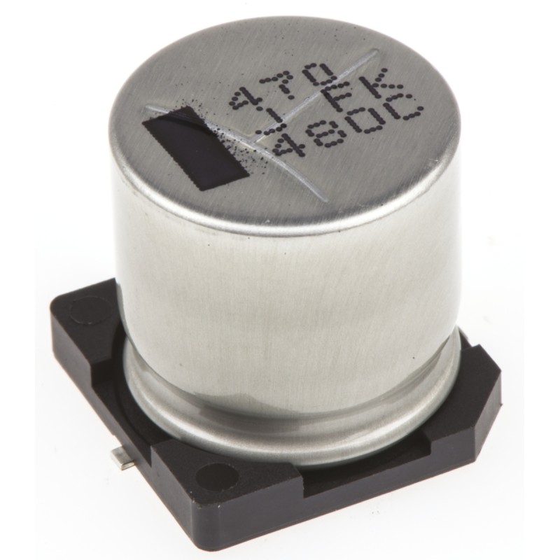 5 pcs - Panasonic 470μF Aluminium Electrolytic Capacitor 63V dc, Surface Mount - EEVFK1J471M