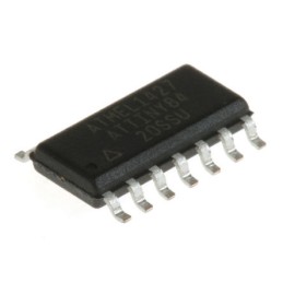 5 pcs - Microchip ATTINY84-20SSU, 8bit AVR Microcontroller, ATtiny84, 20MHz, 8 kB Flash, 14-Pin SOIC