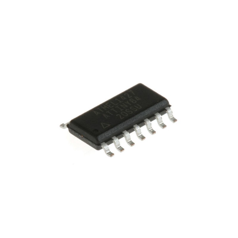 5 pcs - Microchip ATTINY84-20SSU, 8bit AVR Microcontroller, ATtiny84, 20MHz, 8 kB Flash, 14-Pin SOIC