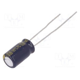 2 pcs x PANASONIC - EEUFC1E101SH - Capacitor: electrolytic, low ESR, THT, 100uF, 25VDC, Ø6.3x11.2mm