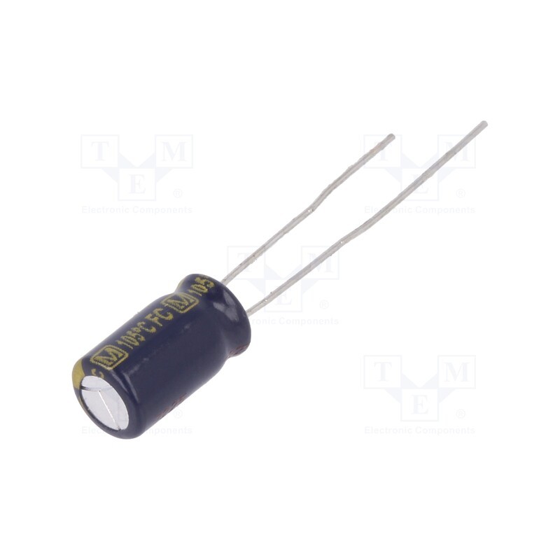2 pcs x PANASONIC - EEUFC1E101SH - Capacitor: electrolytic, low ESR, THT, 100uF, 25VDC, Ø6.3x11.2mm