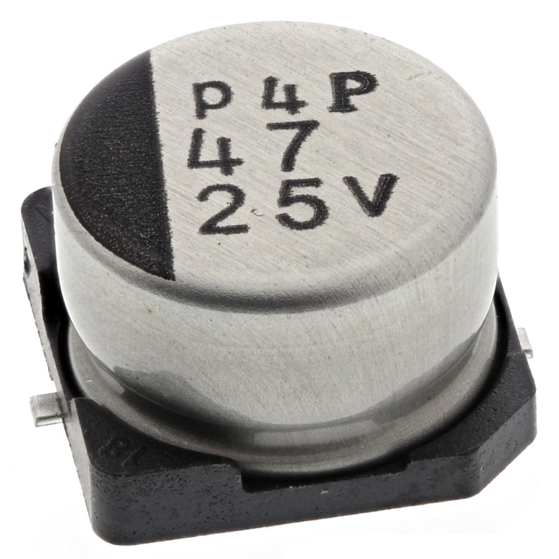 125 pcs - Nichicon 47μF Aluminium Electrolytic Capacitor 25V dc, Surface Mount - UWT1E470MCL1GB