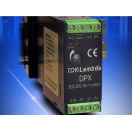 1 pcs - TDK-Lambda DPX DC-DC Converter, 12V dc/ 8A Output, 9.5, 36 V dc Input, 40W, DIN Rail Mount, +85°C Max Temp -40°C Min