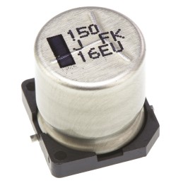 25 pcs - Panasonic 150μF Aluminium Electrolytic Capacitor 63V dc, Surface Mount - EEVFK1J151Q