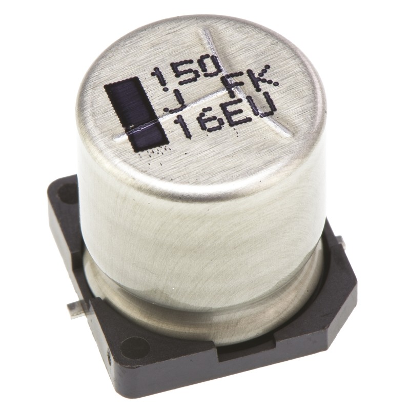 25 pcs - Panasonic 150μF Aluminium Electrolytic Capacitor 63V dc, Surface Mount - EEVFK1J151Q