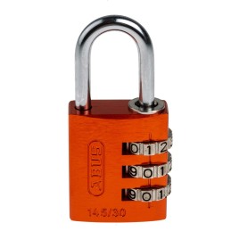 1 pcs - ABUS 145/30 Combination Weatherproof Aluminium, Steel Safety Padlock, 5mm Shackle, 30mm Body