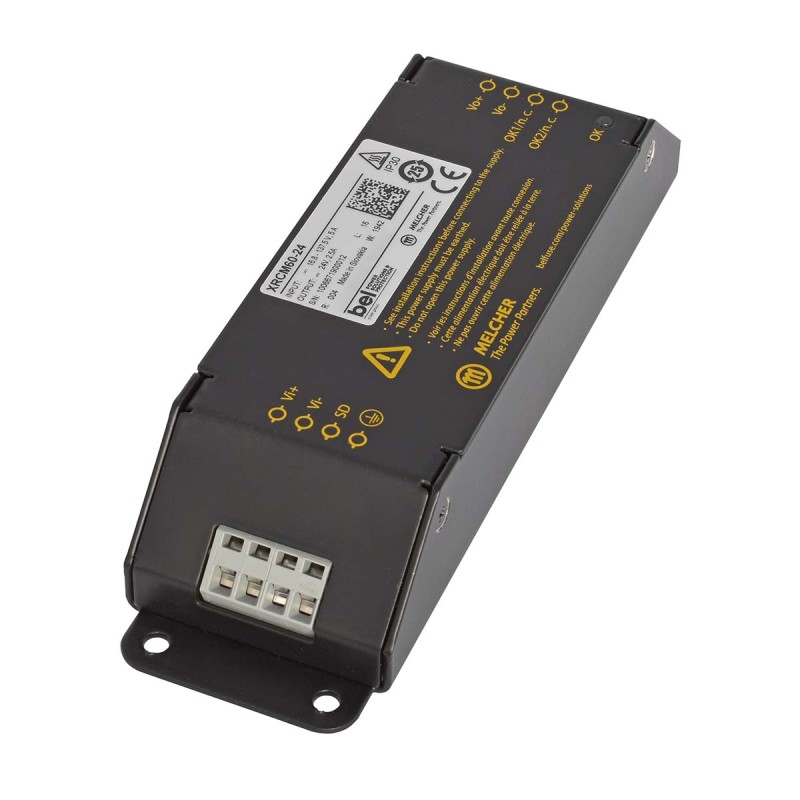 1 pcs - BEL POWER SOLUTIONS INC RCM DC-DC Converter, 24V dc/ 2.5A Output, 110 V dc Input, 60W, Chassis Mount, +70°C Max Temp