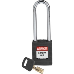 1 pcs - Brady Key Weatherproof Nylon Padlock, 6.4mm Shackle, 38mm Body