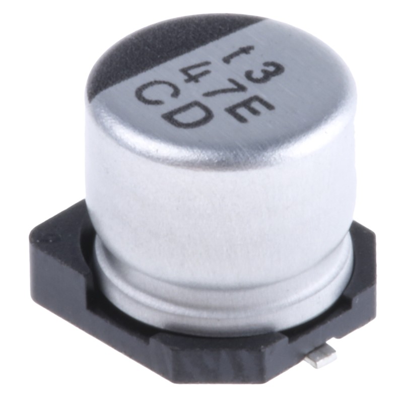 50 pcs - Nichicon 47μF Electrolytic Capacitor 25V dc, Surface Mount - UCD1E470MCL1GS