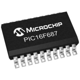 5 pcs - Microchip PIC16F687-I/SO, 8bit PIC Microcontroller, PIC16F, 20MHz, 2048 words Flash, 20-Pin SOIC