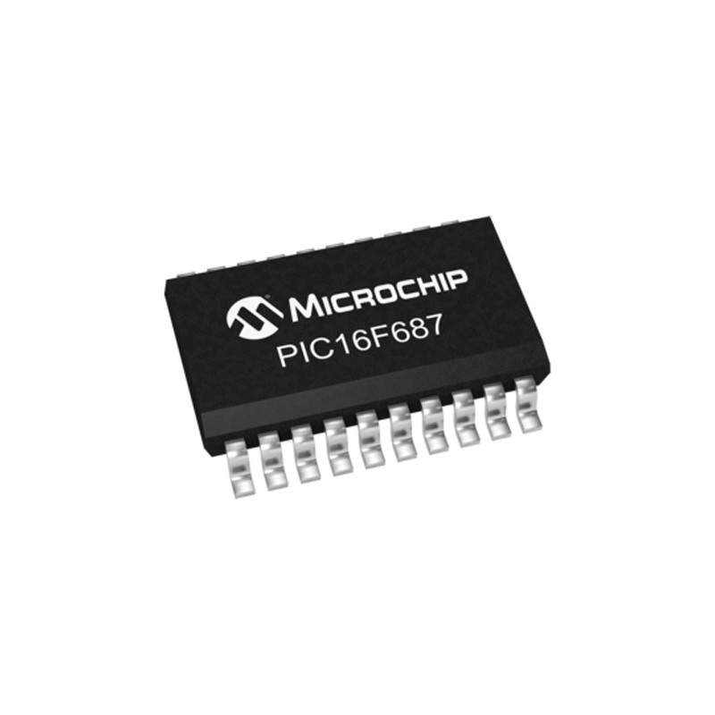 5 pcs - Microchip PIC16F687-I/SO, 8bit PIC Microcontroller, PIC16F, 20MHz, 2048 words Flash, 20-Pin SOIC