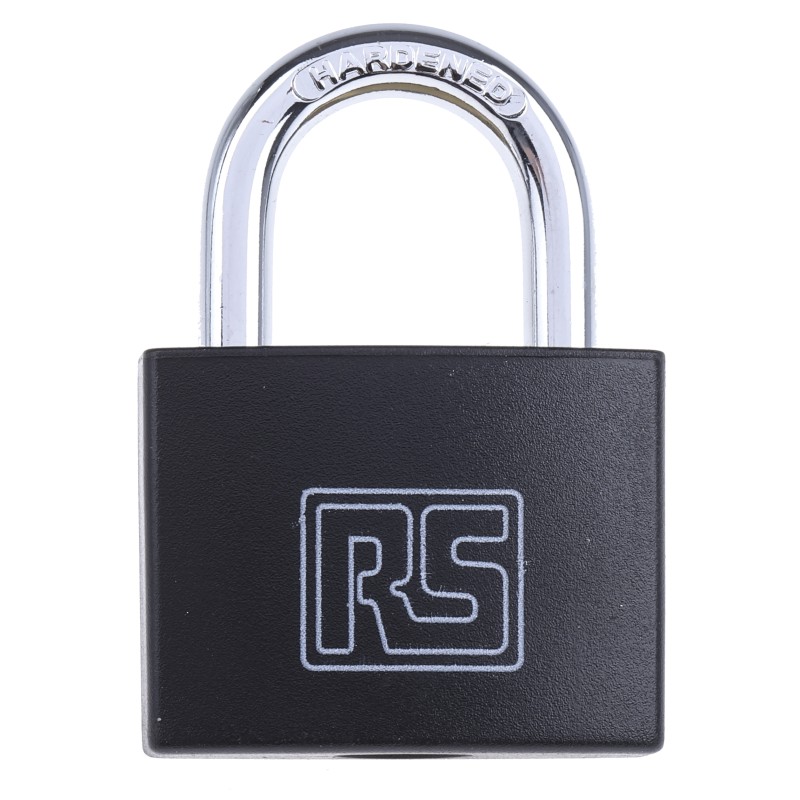 1 pcs - RS PRO Key Weatherproof Brass Padlock, 6mm Shackle, 43mm Body