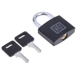 1 pcs - RS PRO Key Weatherproof Brass Padlock, 6mm Shackle, 43mm Body