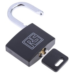 1 pcs - RS PRO Key Weatherproof Brass Padlock, 6mm Shackle, 43mm Body