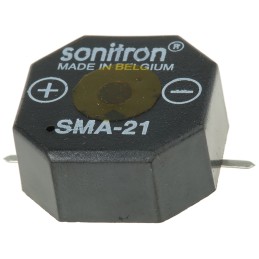 1 pcs - Sonitron 85dB SMD Continuous Internal Buzzer, 21 x 21 9.5mm, 1.5V dc Min, 24V dc Max