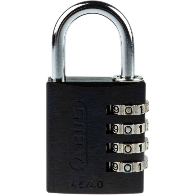 1 pcs - ABUS 145/40 Combination Weatherproof Aluminium Combination Padlock, 6mm Shackle, 41.5mm Body