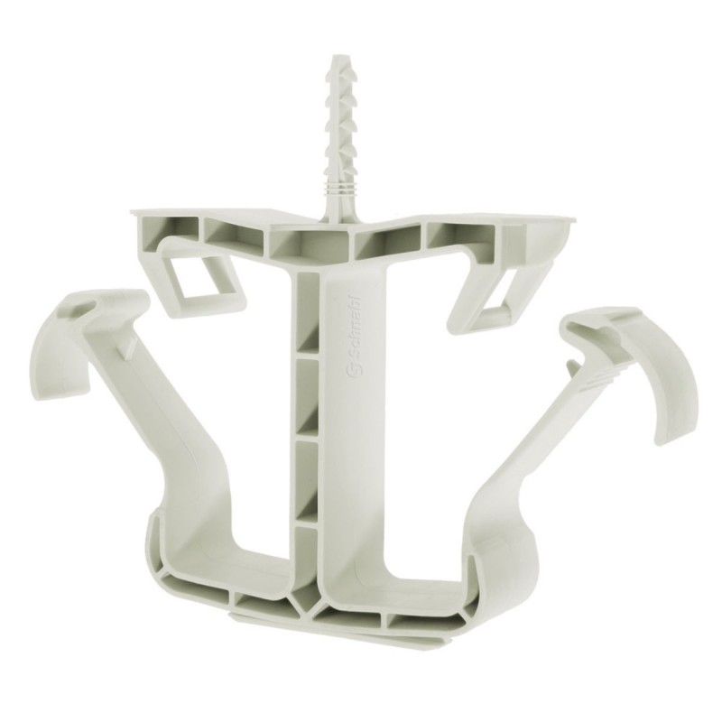 1 Box of 100 - nVent CADDY White Polypropylene Double Cable Support, 10mm Max. Bundle