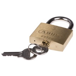 1 pcs - ABUS Key Weatherproof Brass, Steel Padlock, 7mm Shackle, 50mm Body