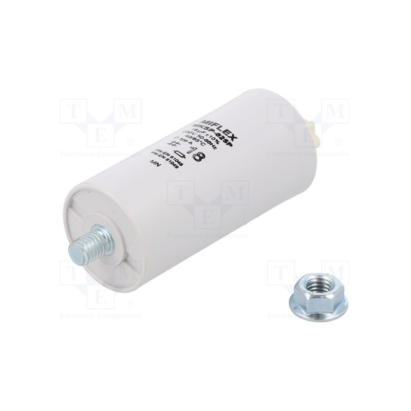 1 pcs x MIFLEX - I520U618K-F00 - Capacitor: for discharge lamp, 18uF, 250VAC, ±10%, Ø35x73mm, 6